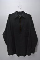 COMOLI 縮絨ウール ハーフジップ シャツ