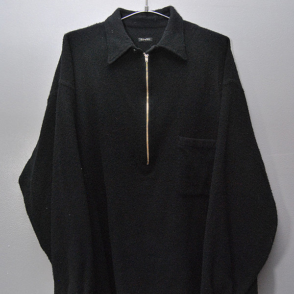 comoli 23AW 縮絨ウール ハーフジップシャツ COMOLI 縮絨ウール ハーフジップ シャツ