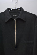 COMOLI 縮絨ウール ハーフジップ シャツ