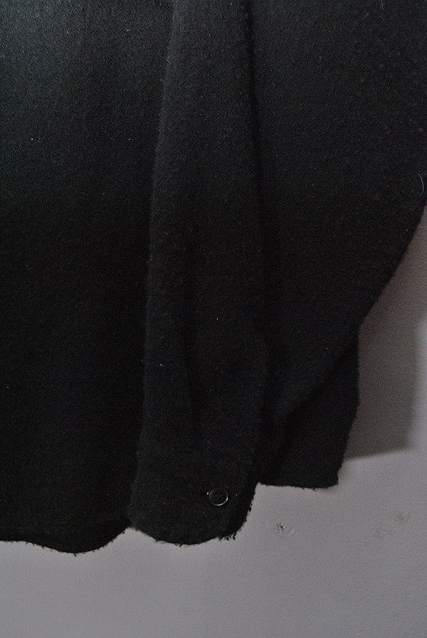 COMOLI 縮絨ウール ハーフジップ シャツ