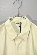 AURALEE WASHED FINX TWILL BIG HALF SLEEVED SHIRT