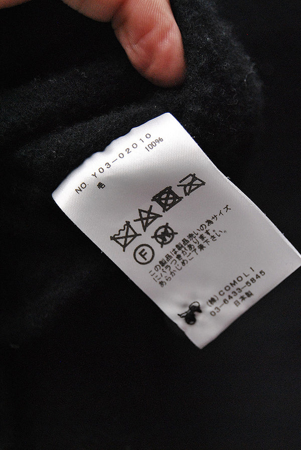 COMOLI 縮絨ウール ハーフジップ シャツ
