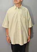 AURALEE WASHED FINX TWILL BIG HALF SLEEVED SHIRT