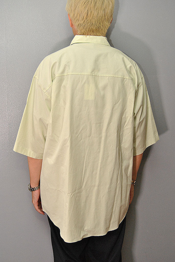 AURALEE WASHED FINX TWILL BIG HALF SLEEVED SHIRT