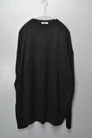 BODHI SILK HIGH GAUGE CREW - BLACK