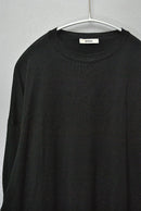 BODHI SILK HIGH GAUGE CREW - BLACK