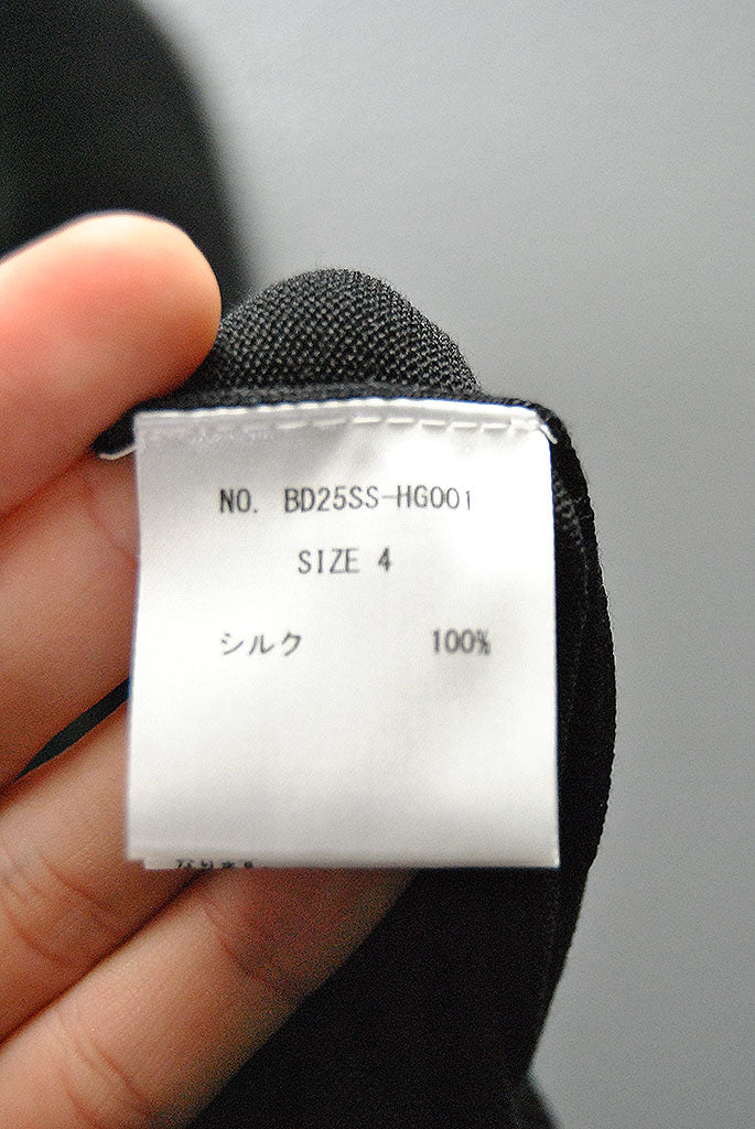 BODHI SILK HIGH GAUGE CREW - BLACK