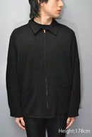 COMOLI ウール和紙 ジップショートジャケット