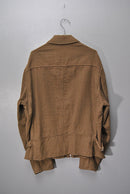 COMOLI KHAKI縮絨ウール ジップショートジャケット