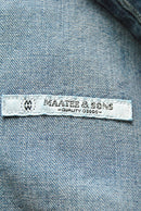 MAATEE&SONS LIGHT OZ DENIM PLEATED BLOUSE