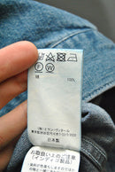 MAATEE&SONS LIGHT OZ DENIM PLEATED BLOUSE