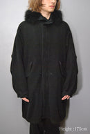 COMOLI カシミヤ ミリタリーフーデッドコート