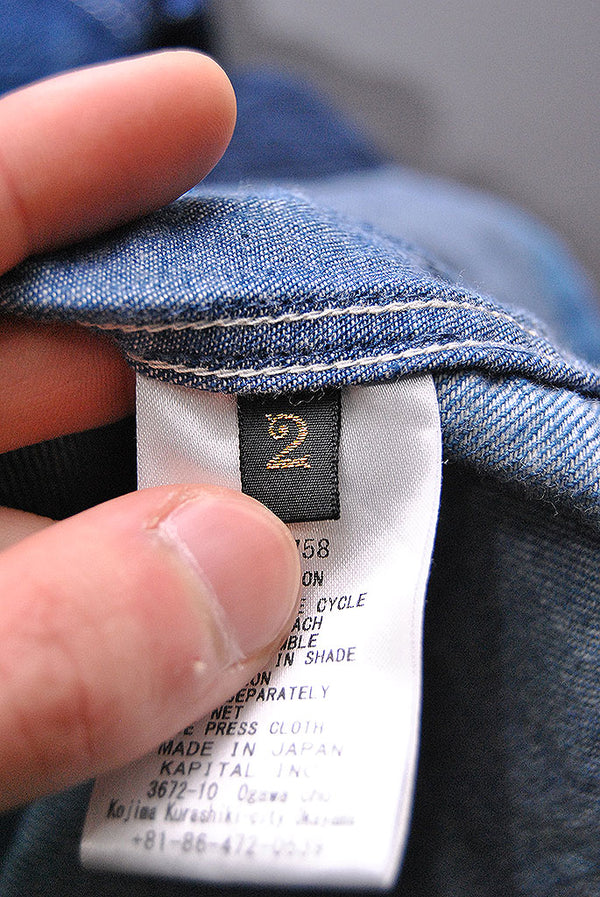 KAPITAL キャピタル デニムkakashiシャツ Kapital 8oz Denim Kakashi Shirt, Indigo – Glasswing
