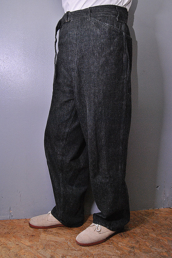 パンツ COMOLI DENIM BELTED PANTS BLACK Comoli Denim Belted Pants | Tortoise General Store