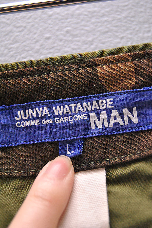 JUNYA WATANABE MAN 綿ナイロンツイル 塩縮撥水加工 パンツ