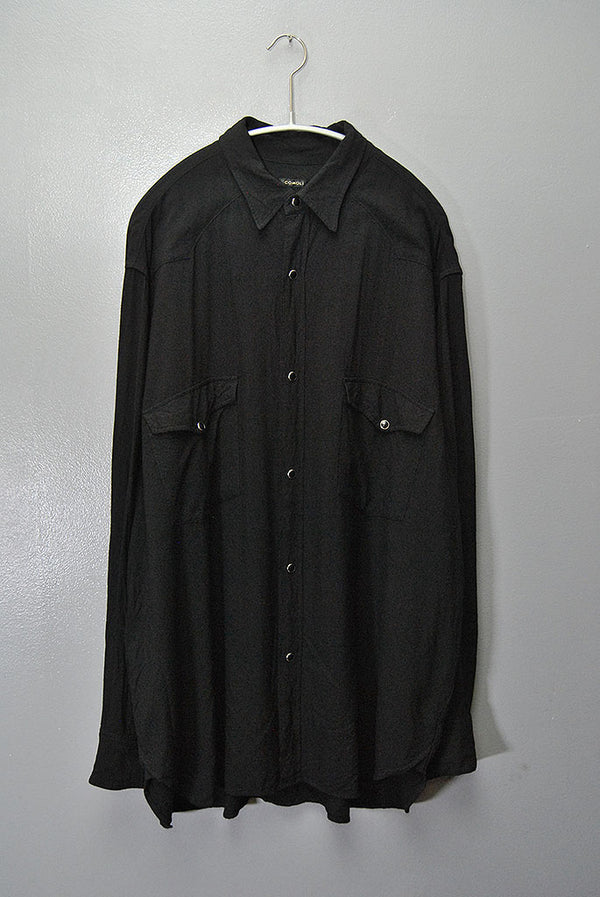 極美品 COMOLI 25SS レーヨン ウエスタンシャツ サイズ0 COMOLI レーヨンウエスタンシャツ