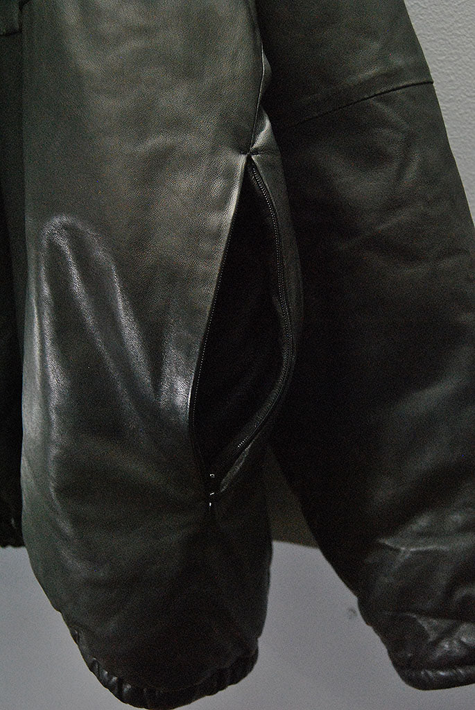 COMOLI シープスキンハーフジップ パフジャケット