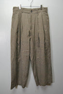 my beautiful landlet STRETCH GABARRE THREE LINE WIDE PANTS