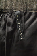 my beautiful landlet STRETCH GABARRE THREE LINE WIDE PANTS