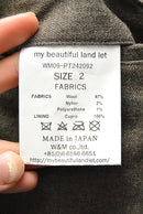 my beautiful landlet STRETCH GABARRE THREE LINE WIDE PANTS