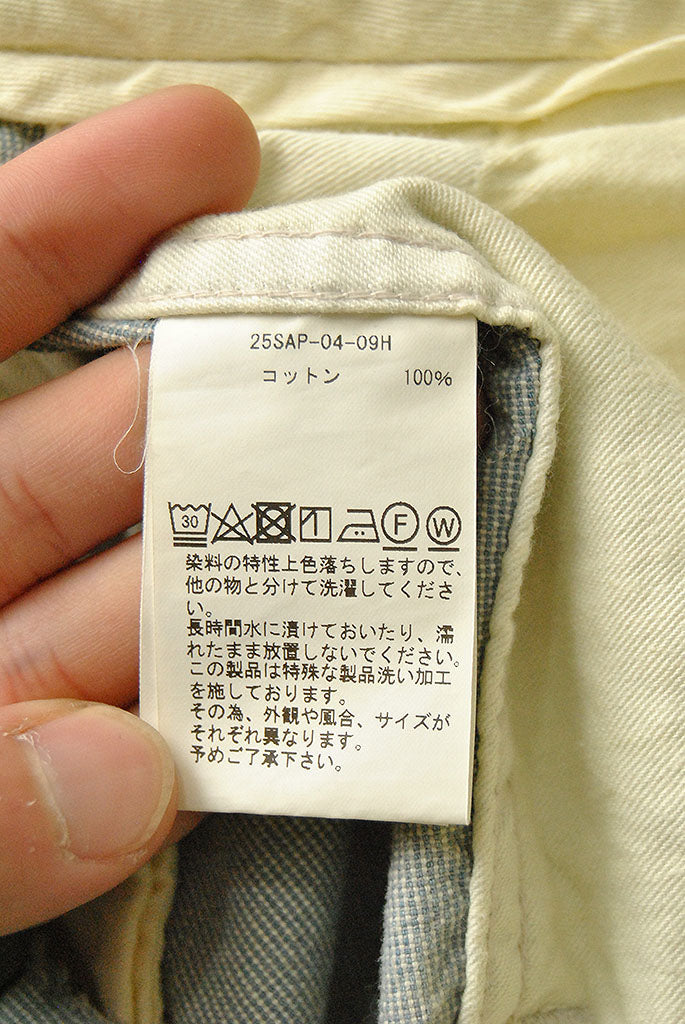 A.PRESSE  Indigo Pin Check Work Pants