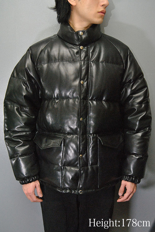 A.PRESSE Leather Down Jacket