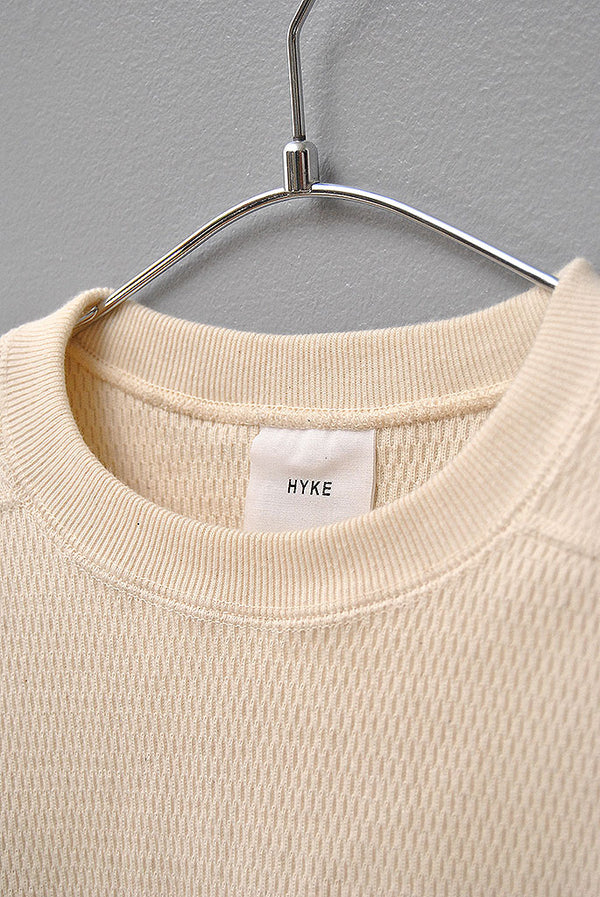 HYKE THERMAL SHIRT BIG FIT #OATMEAL HYKE THERMAL SHIRT BIG FIT #OATMEAL