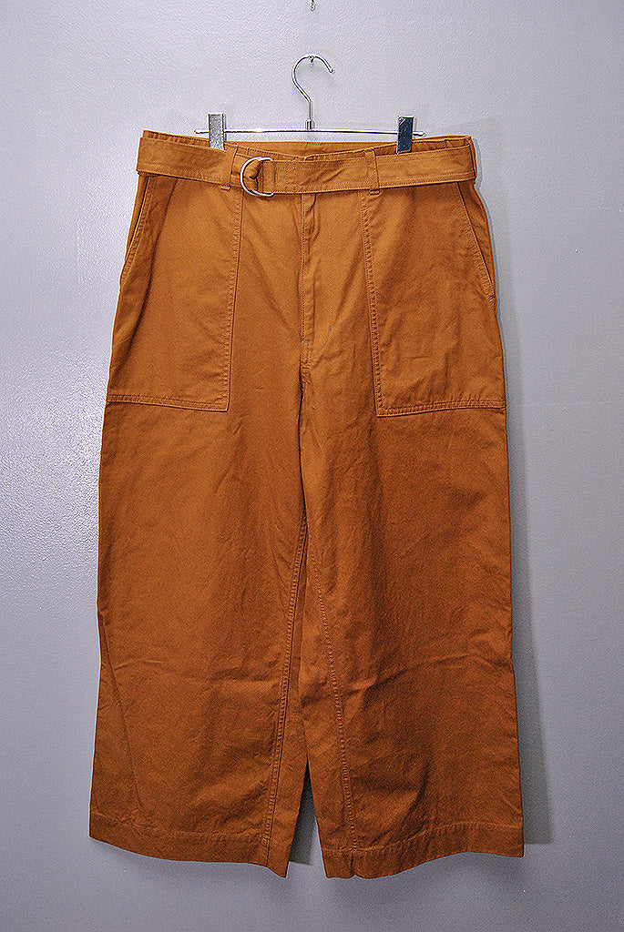 COMME des GARCONS HOMME 綿オックス 製品染め ベルトパンツ