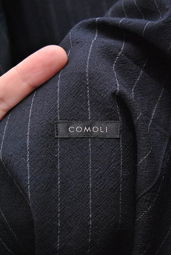 COMOLI ウールストライプジャケット