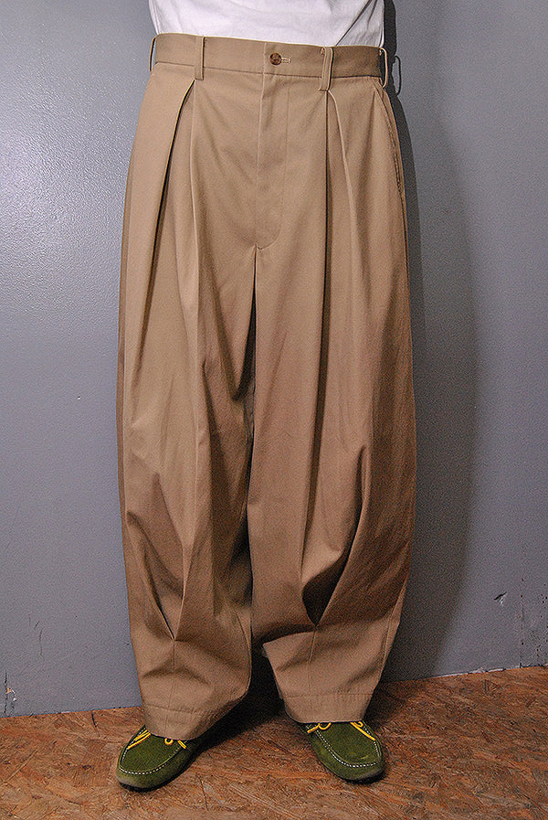 その他 National ANGROM46DU HIGH POSITION COMME des GARCONS HOMME 綿エステルツイル タックパンツ