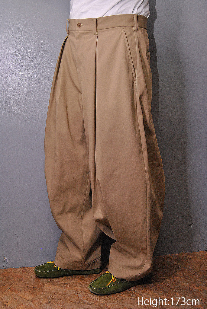 COMME des GARCONS HOMME 綿エステルツイル タックパンツ