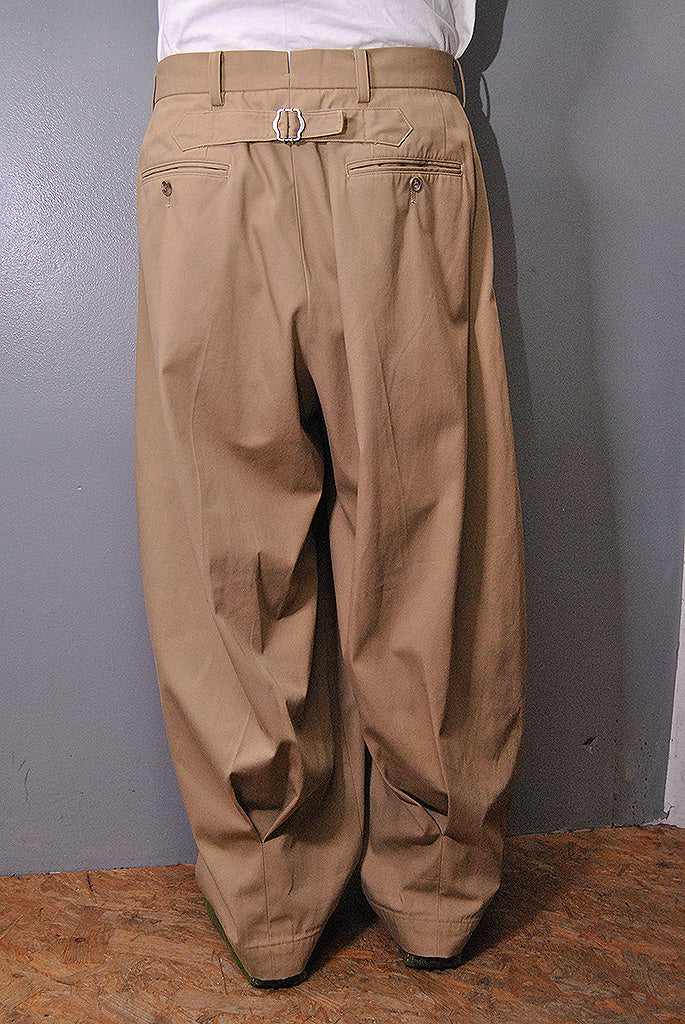 COMME des GARCONS HOMME 綿エステルツイル タックパンツ