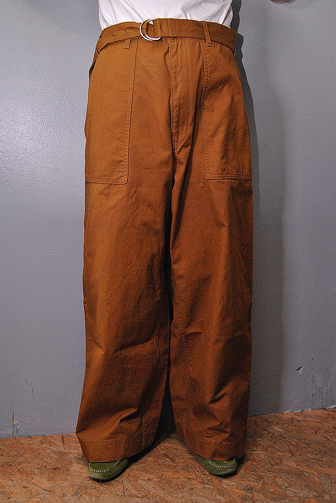 COMME des GARCONS HOMME 綿オックス 製品染め ベルトパンツ