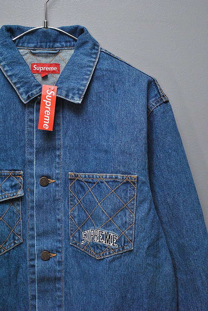 Supreme Diamond Stitch Denim Chore Coat