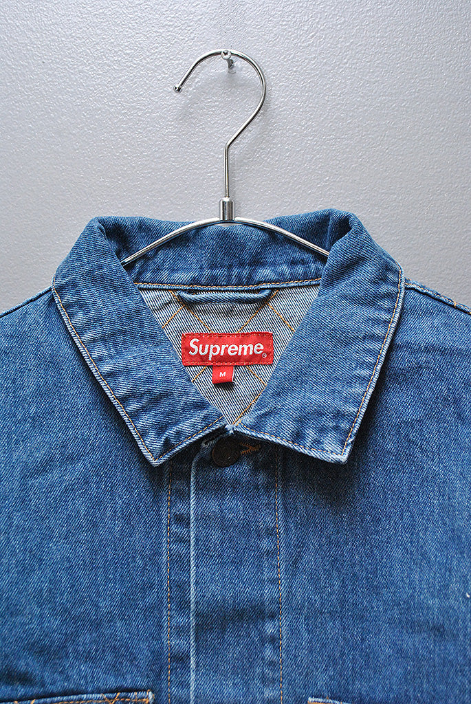 Supreme Diamond Stitch Denim Chore Coat