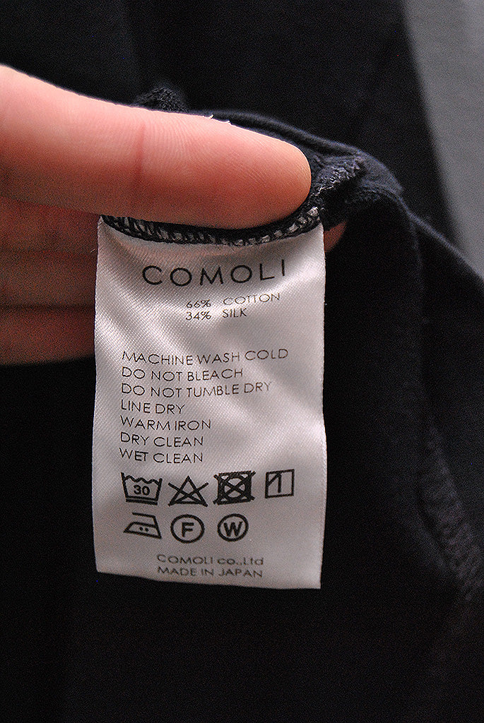 COMOLI コットンシルク裏毛 半袖クルー