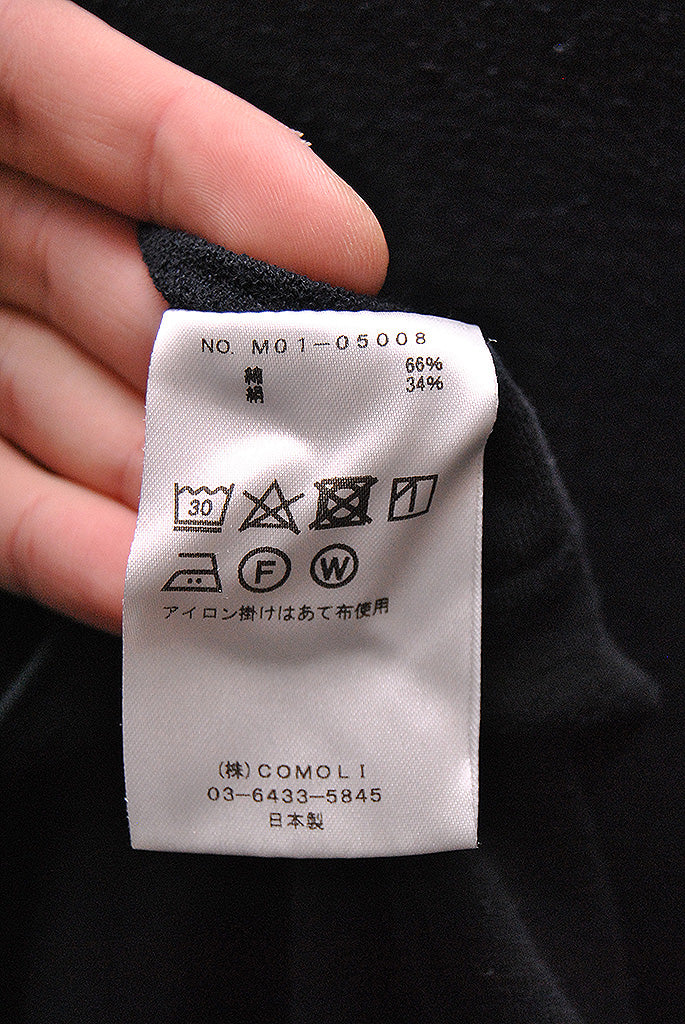 COMOLI コットンシルク裏毛 半袖クルー