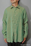 HEUGN Alan リネンシャンブレーワンピースカラーシャツ