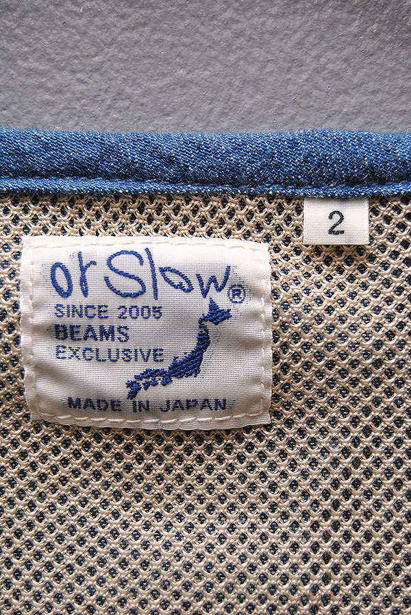 orSlow × BEAMS デニムフィッシングベスト