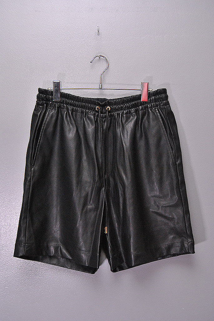 TAUPE Vegan Leather Wide Shorts