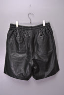 TAUPE Vegan Leather Wide Shorts