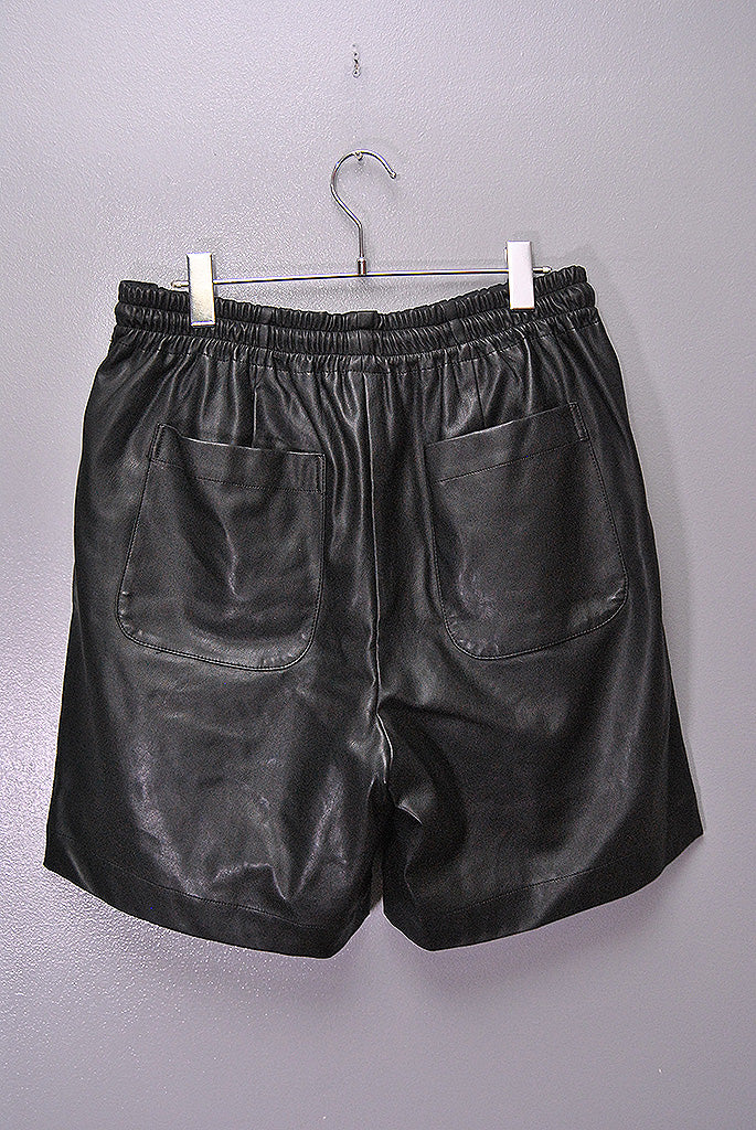TAUPE Vegan Leather Wide Shorts