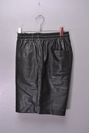 TAUPE Vegan Leather Wide Shorts