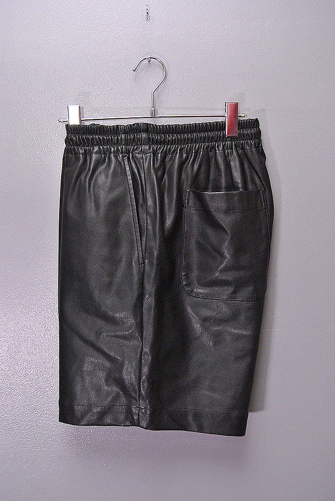 TAUPE Vegan Leather Wide Shorts