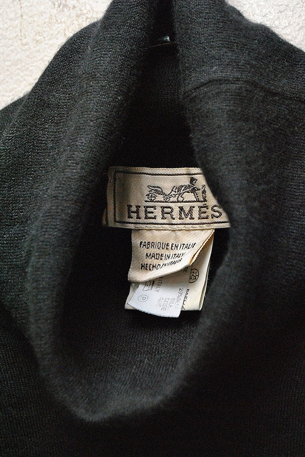 エルメス　シルクとカシミヤタートル HERMES カシミアシルクタートルネックニット