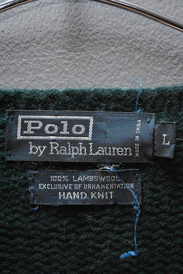 00'S POLO RALPH LAUREN Hand Knit WOOL Sweater