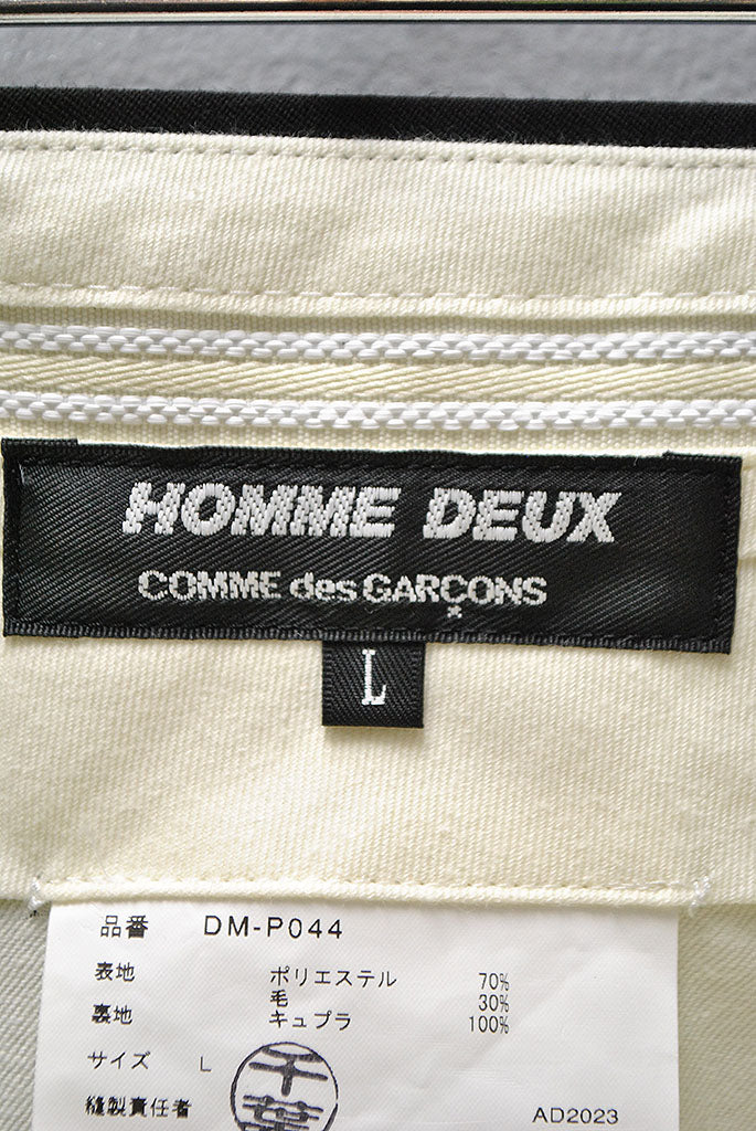 COMME des GARCONS HOMME DEUX エスエルウールジップパンツ