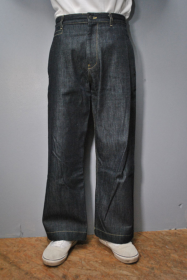 STUDIO NICHOLSON PYAD DENIM SUEDE HEAD SLACK