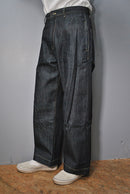STUDIO NICHOLSON PYAD DENIM SUEDE HEAD SLACK