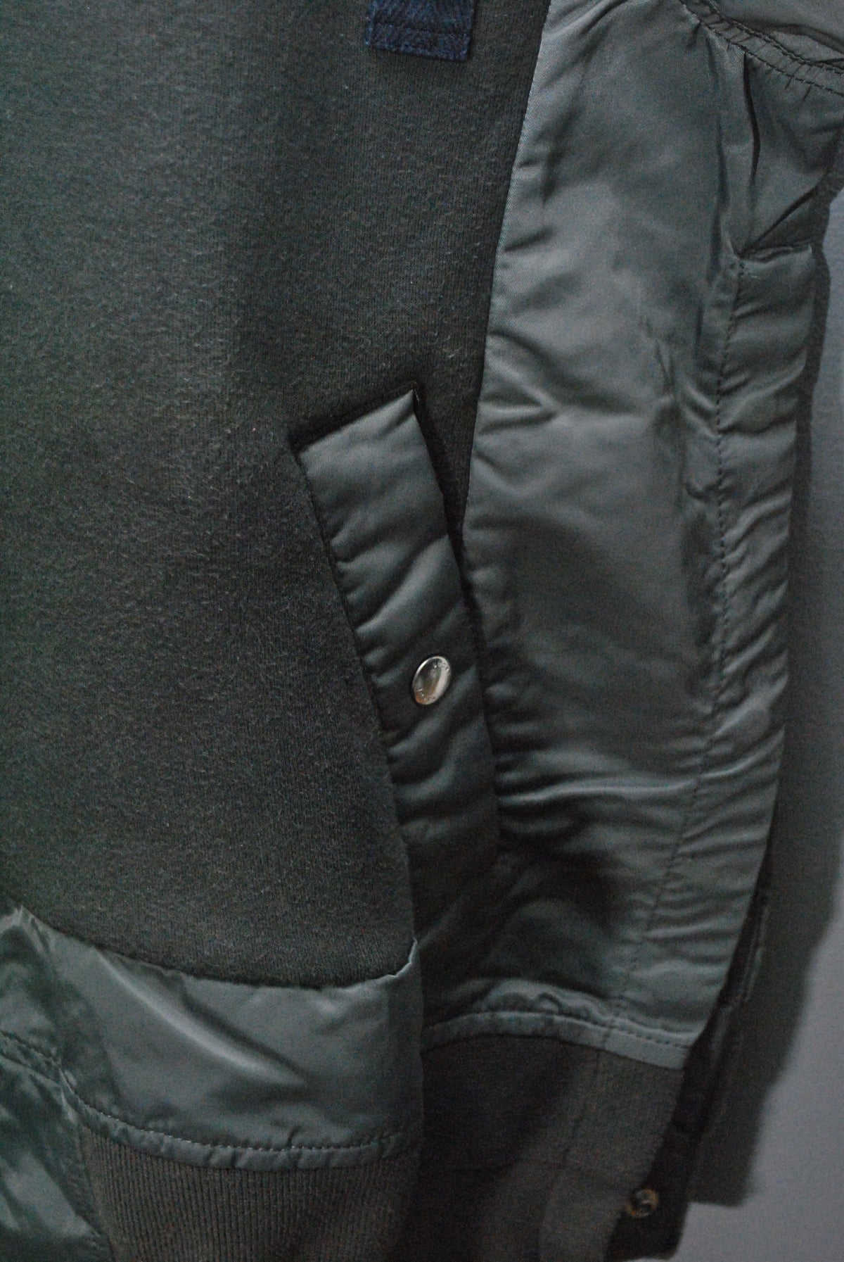 トップス sacai Sponge Sweat Nylon Twill Pullover sacai: ブラック Sponge Sweat x Nylon Twill プルオーバー